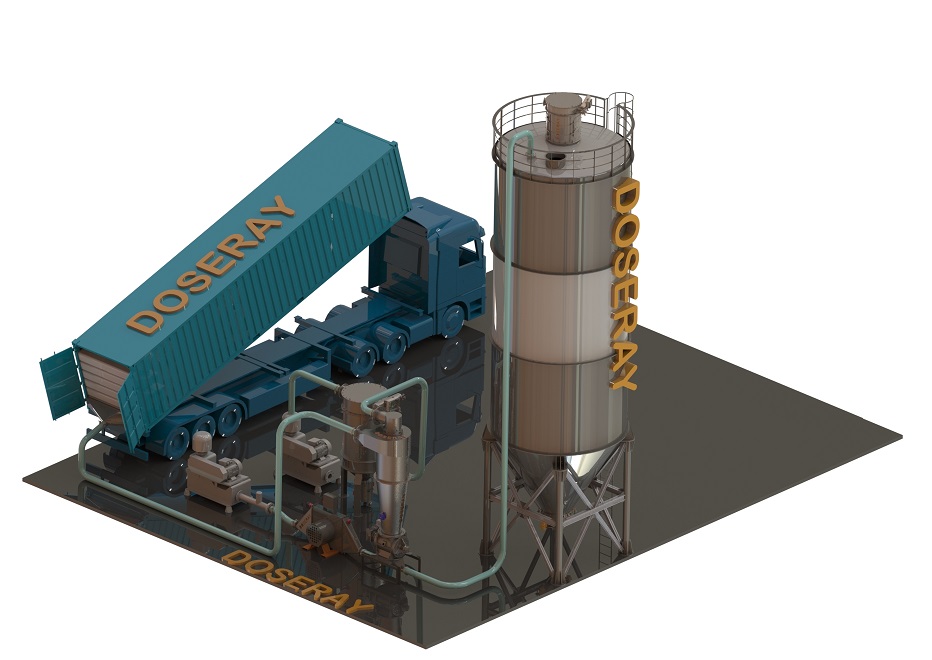 liner bag unload system