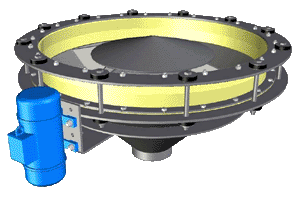 bin activator, bin activators,silo discharge system,silo bin activators,rotoflow,vibration conic